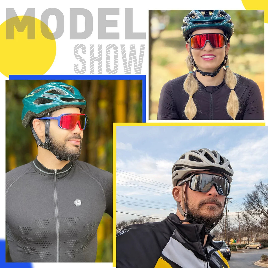 Sportliche Sonnenbrille mit vollem UV400 Schutz & robustem TR90 Rahmen, perfekt für Sport.