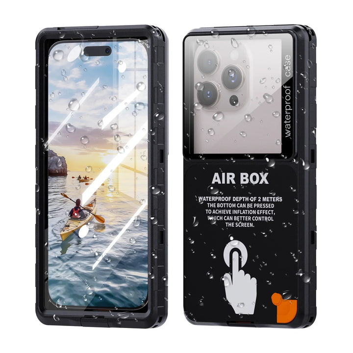 Universelle wasserdichte IP68 Handyhülle für Smartphones bis 17,5 cm; perfekter Schutz vor Wasser & Schmutz.