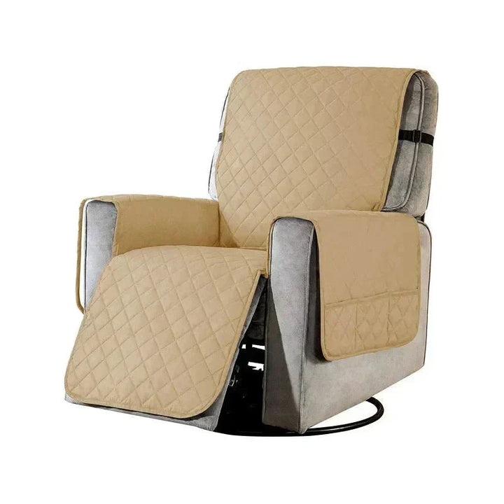 Weicher, elastischer Sofabezug (Sesselgröße) in elegantem Braun, schützt & dekoriert Möbel.