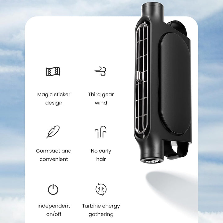 Fahrzeugzubehör: USB Kühlventilator mit 3 Geschwindigkeiten & Kopfstützenhalter. Sommer Gadget für PKW & LKW.