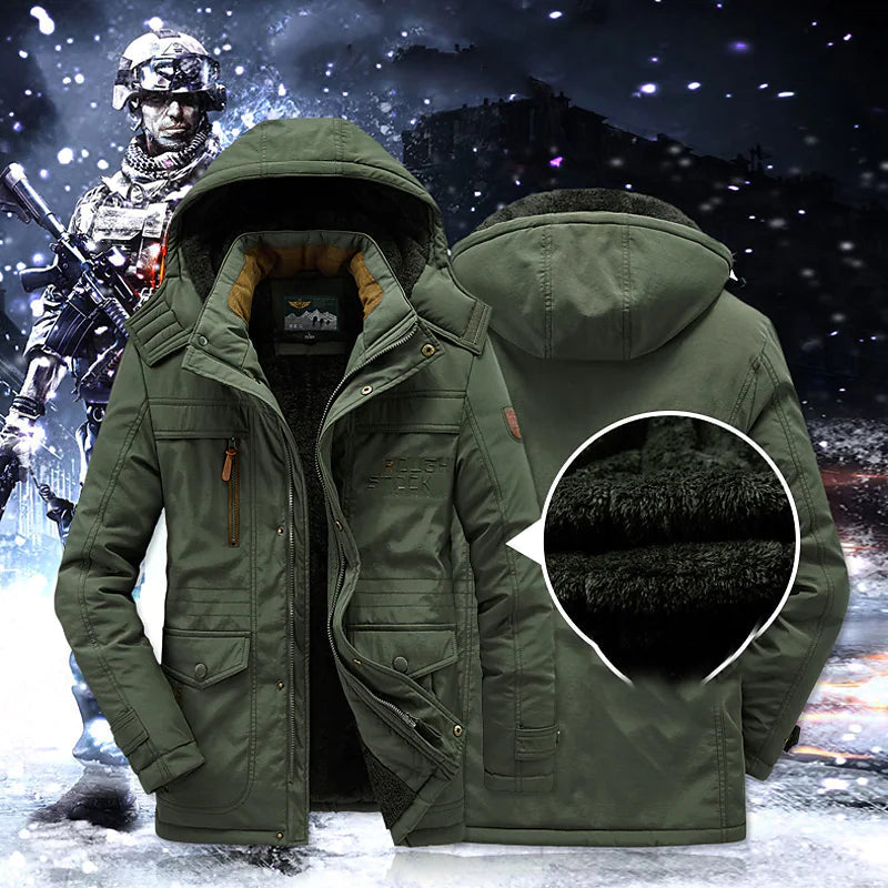 Herren-Parka Leventis mit warmem Fleece-Innenfutter, ideal für Winter & Outdoor. Winddichte Winterjacke für Kälteschutz.