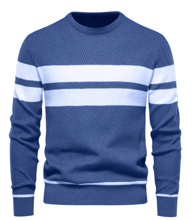 Bequemer Herren Winterstrickpullover. Zeitlose Herrenmode für Komfort an kalten Tagen.