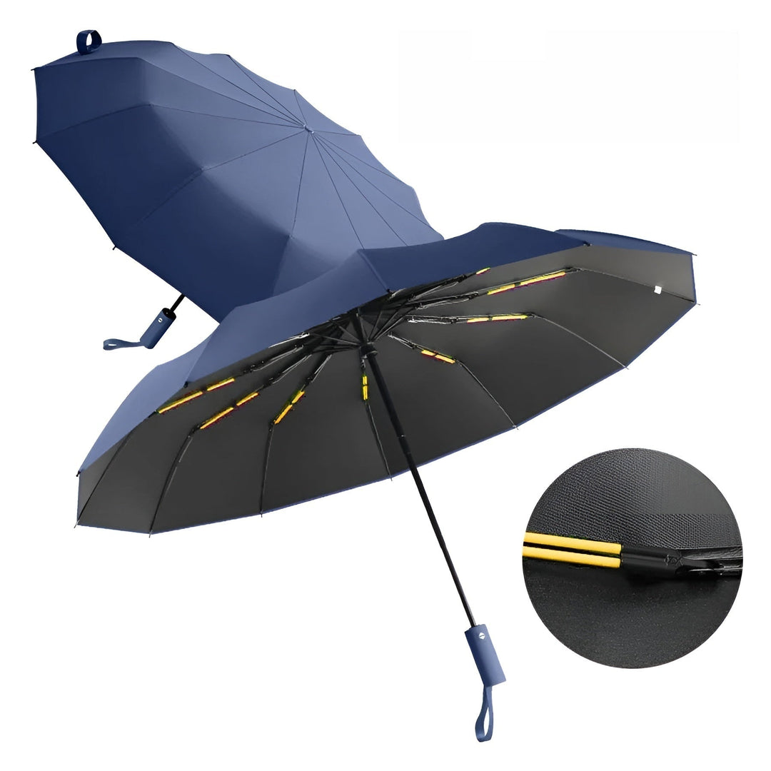Windfester Automatik-Regenschirm, robust & langlebig für stürmisches Wetter. Unisex Design, faltbar.