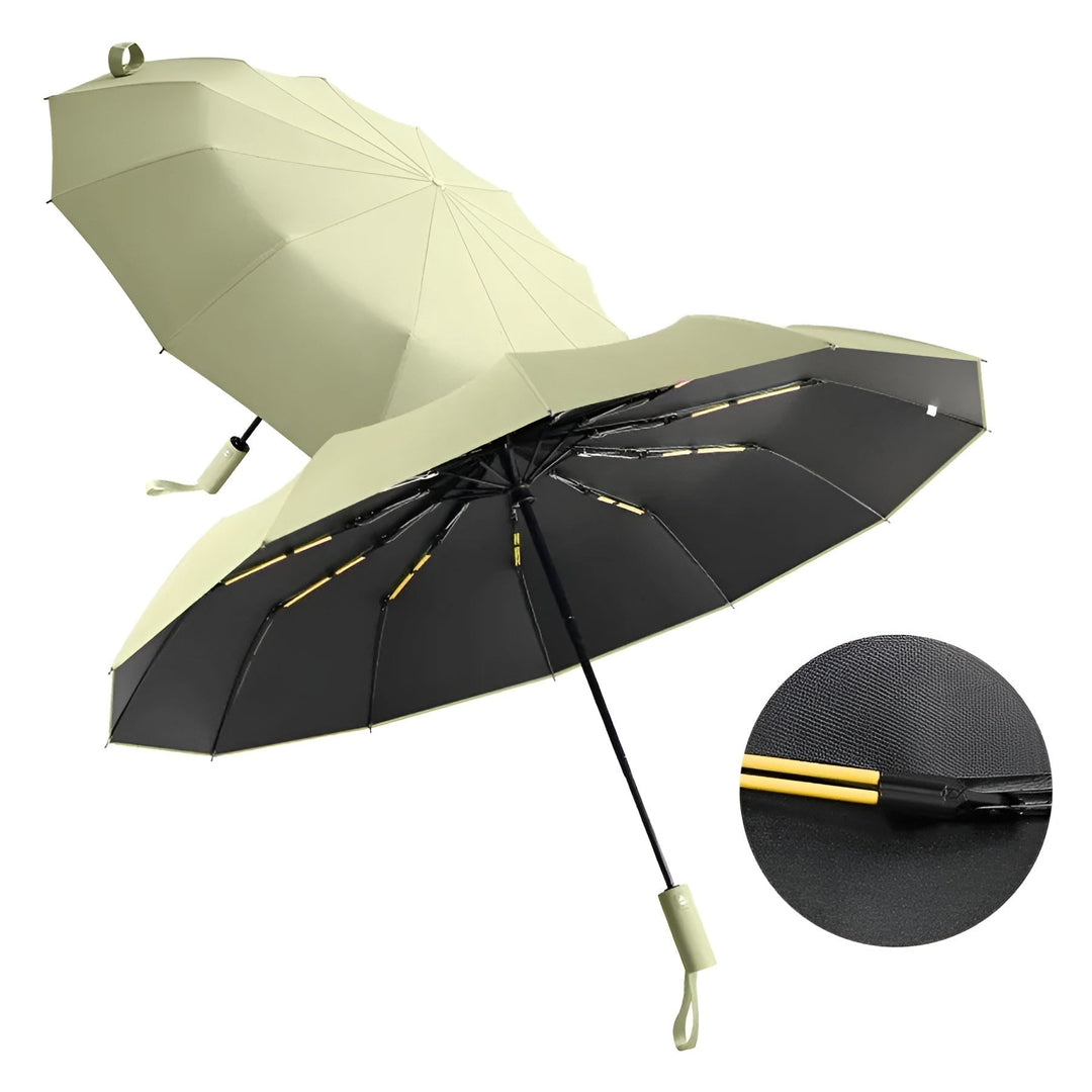 Kompakter Unisex Regenschirm mit hohem UV-Schutz, schützt vor Sonne und Regen. Optimal für Reisen.