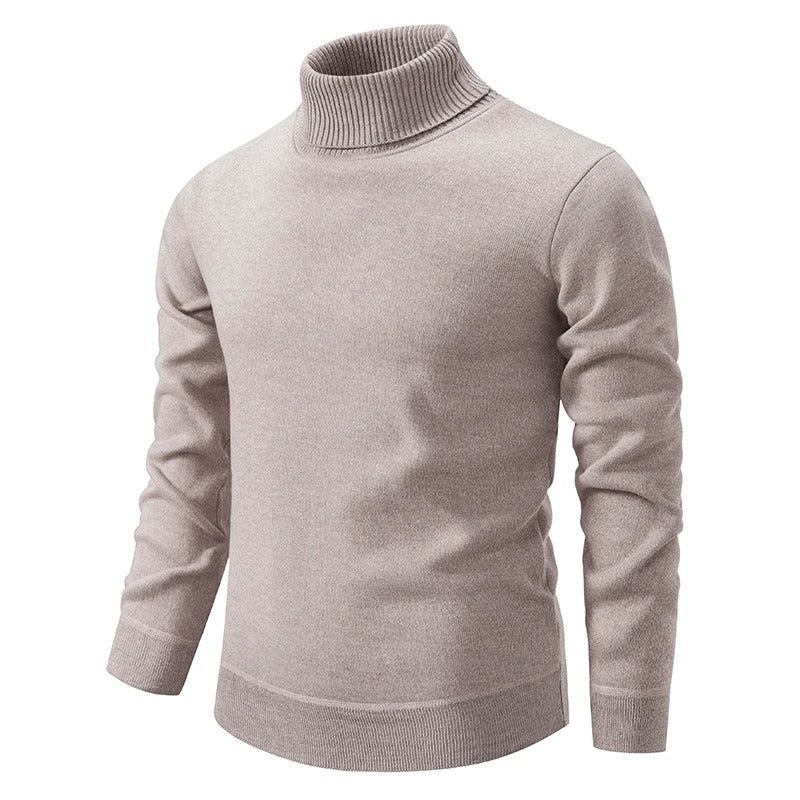 Eleganter Herren Rollkragenpullover aus Strick für den Winter, vielseitig kombinierbar und warm.