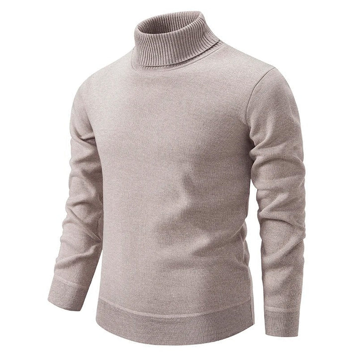 Eleganter Herren Rollkragenpullover aus Strick für den Winter, vielseitig kombinierbar und warm.