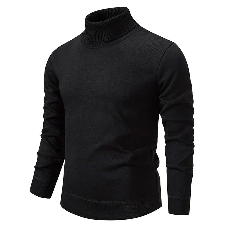 Hochwertiger Herren Strick Rollkragenpullover, ideal für Business Casual und elegante Winterlooks.