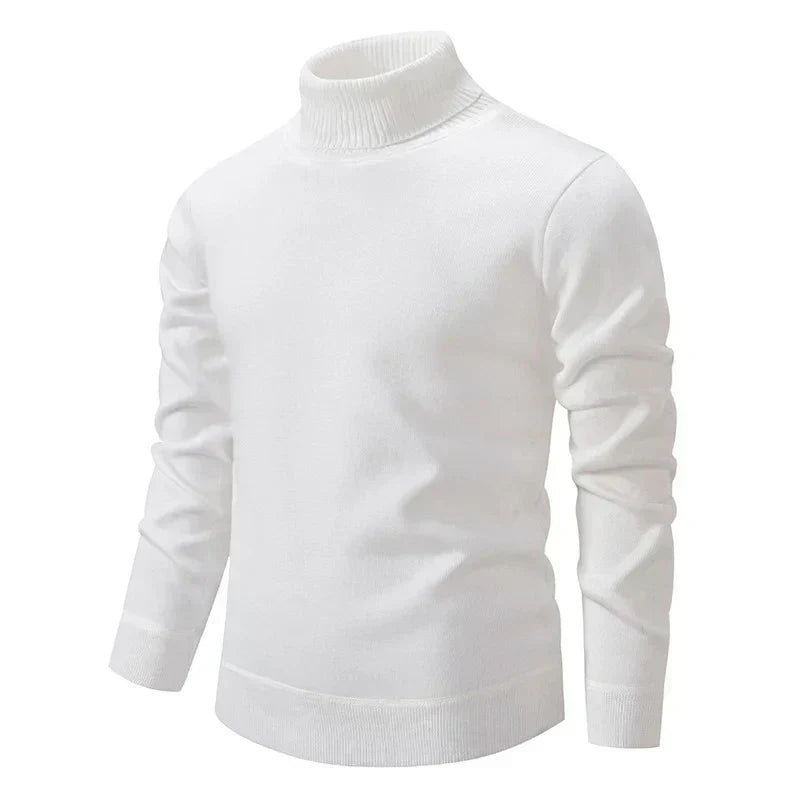 Vielseitiger Herren Rollkragenpullover, perfekt für Freizeit oder als stilvoller Business Casual Look im Winter.