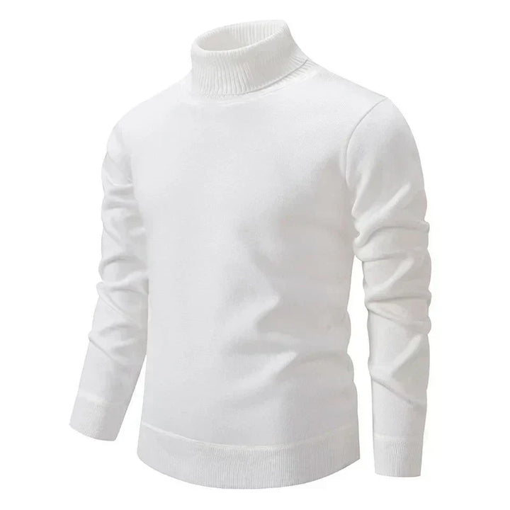 Vielseitiger Herren Rollkragenpullover, perfekt für Freizeit oder als stilvoller Business Casual Look im Winter.