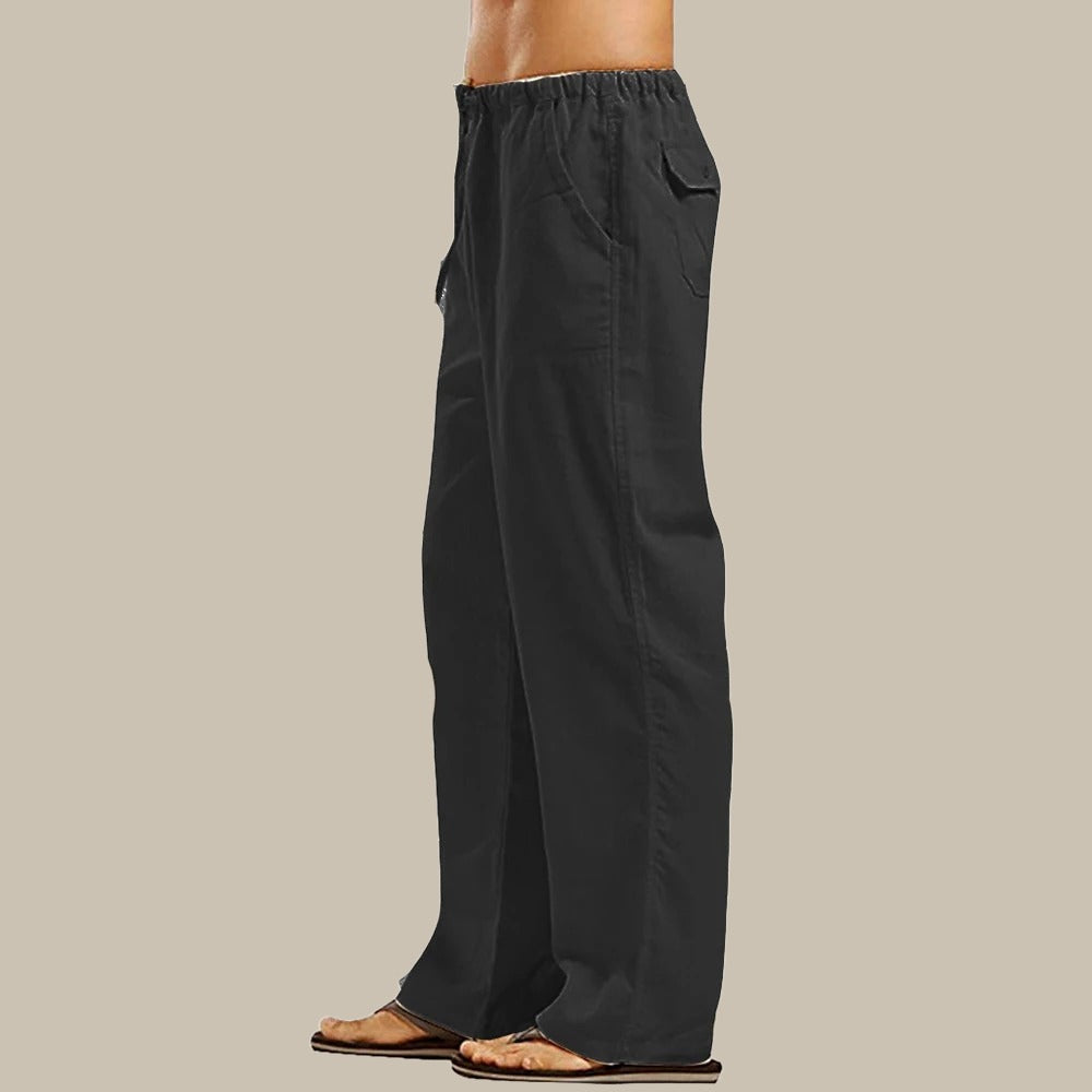Elegante Herren Sommerhose Milan aus Leinen, lässig & vielseitig für Strand, Freizeit & Urlaub.