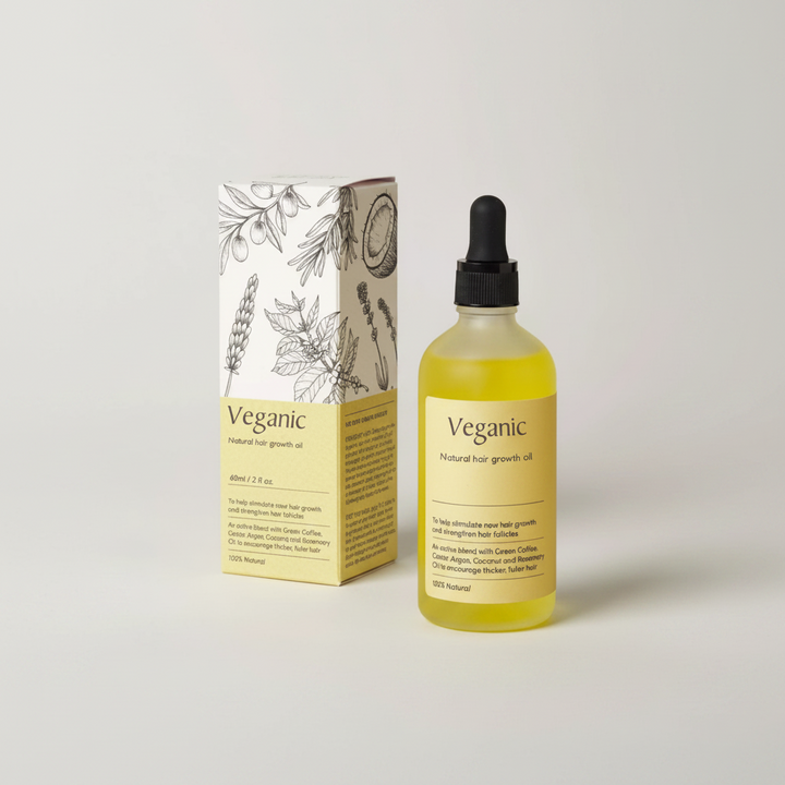 Natürliches Haarwachstumsöl & Kopfhautpflege für Damen & Herren. Vegan & anti-Haarausfall.