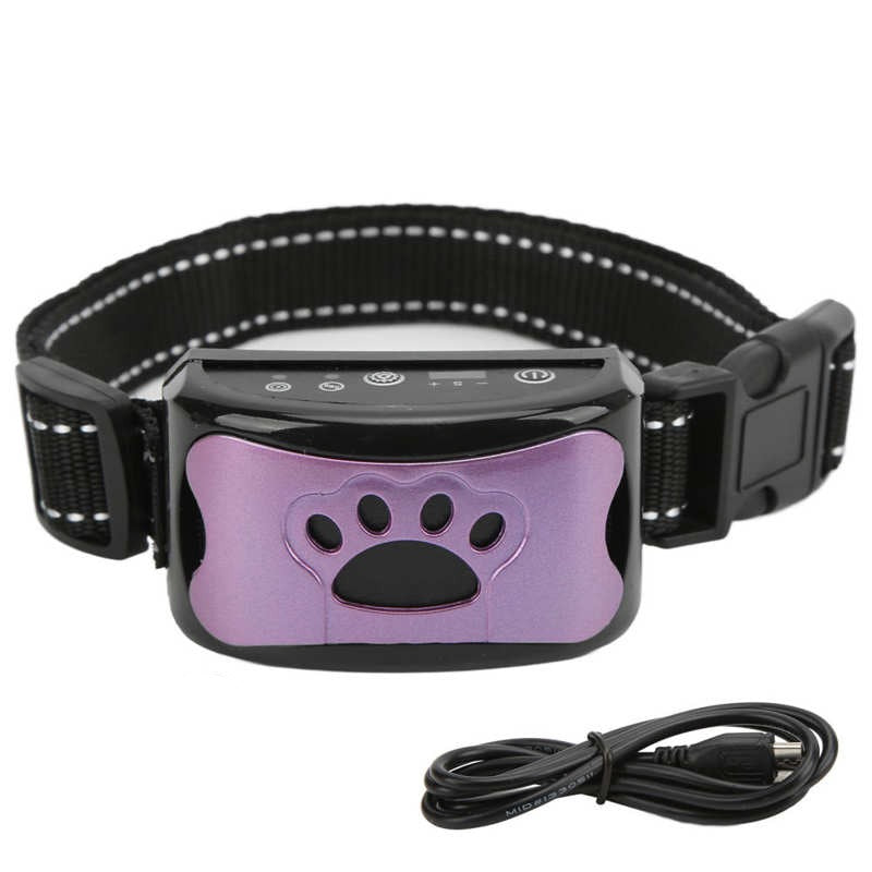 Modernes Anti-Bell Hundehalsband mit Ultraschall und Vibrationsmodus zur sanften Erziehung von Hunden.