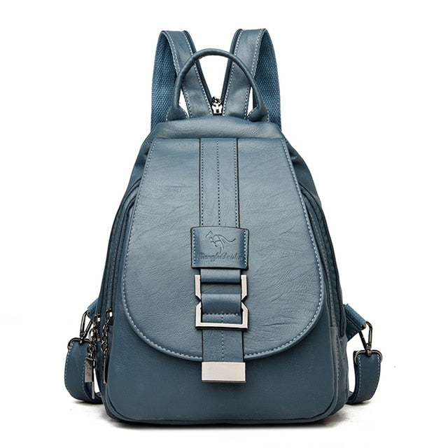 Premium Damen Lederrucksack, wasserdicht, langlebig, stilvoll und vielseitig.