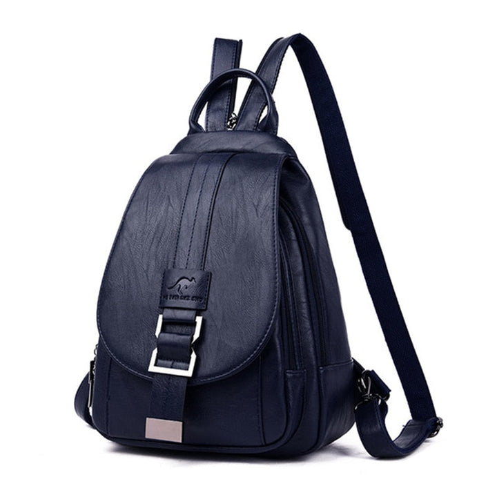 Wetterfester Damen Lederrucksack, elegant & funktional, für jede Gelegenheit.