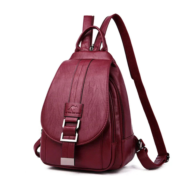 Damen Premium Lederrucksack, wasserdicht, elegant & stilvoll für Alltag und Reise.