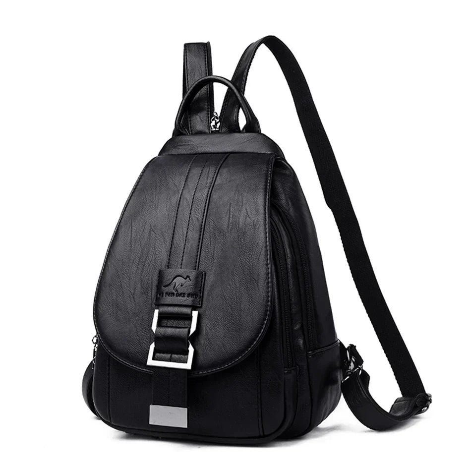 Stilvoller Premium Damen Lederrucksack, wasserdicht, perfekt für Büro & Freizeit.