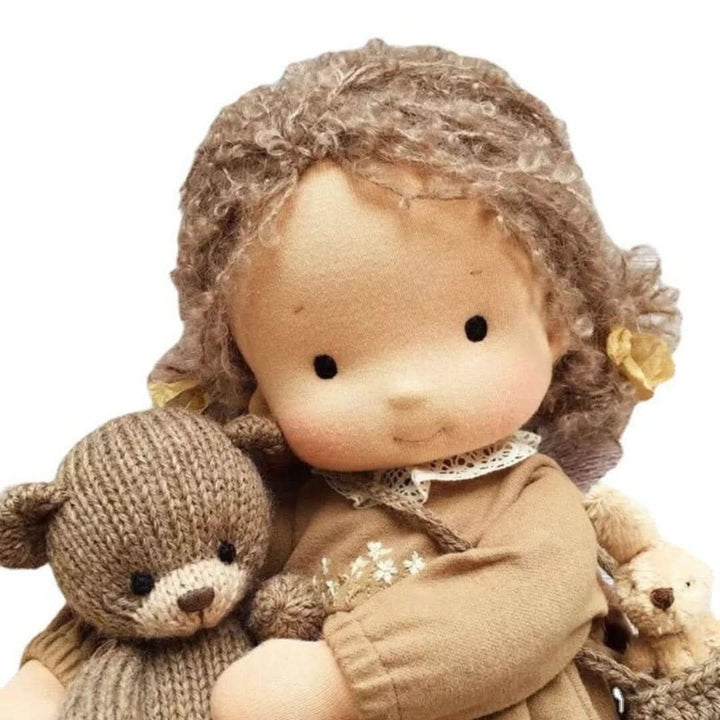 Kinderspielzeug: Handgefertigte Waldorfpuppe, 30 cm, aus Naturmaterialien. Robust & liebevoll.