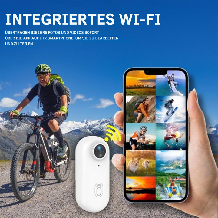 Wasserdichte 4K Sportkamera für Abenteuer; ideal für Unterwasser- und Outdoor-Aufnahmen mit hoher Auflösung.