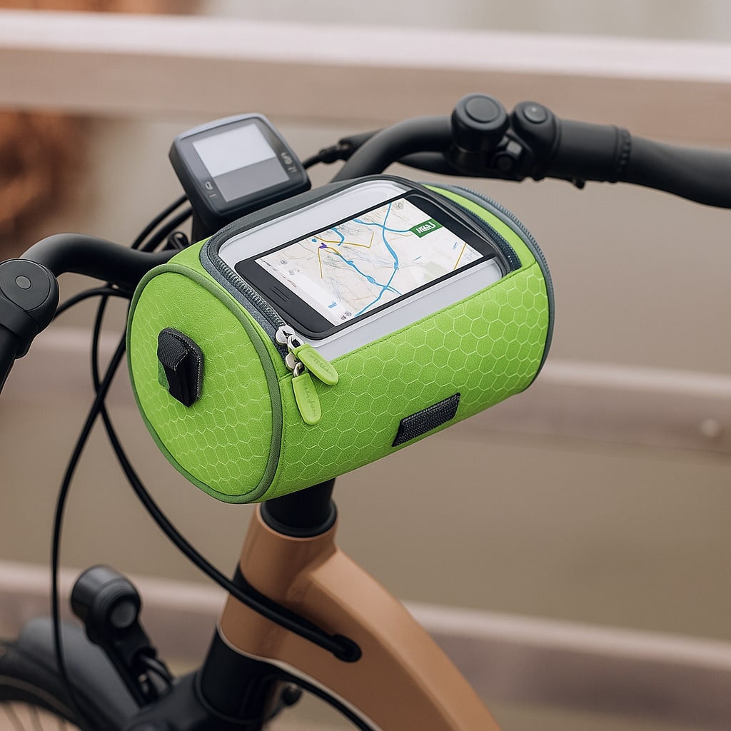 Vielseitige Fahrrad-Gepäcktasche für den Lenker, wasserdicht mit Touchscreen-Funktion, passend für alle Räder.