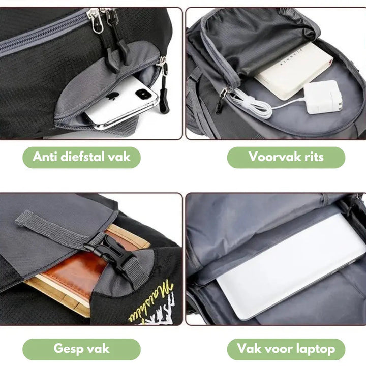 Praktischer 40L Camping-Rucksack, wasserdicht und strapazierfähig, für Outdoor-Erlebnisse.