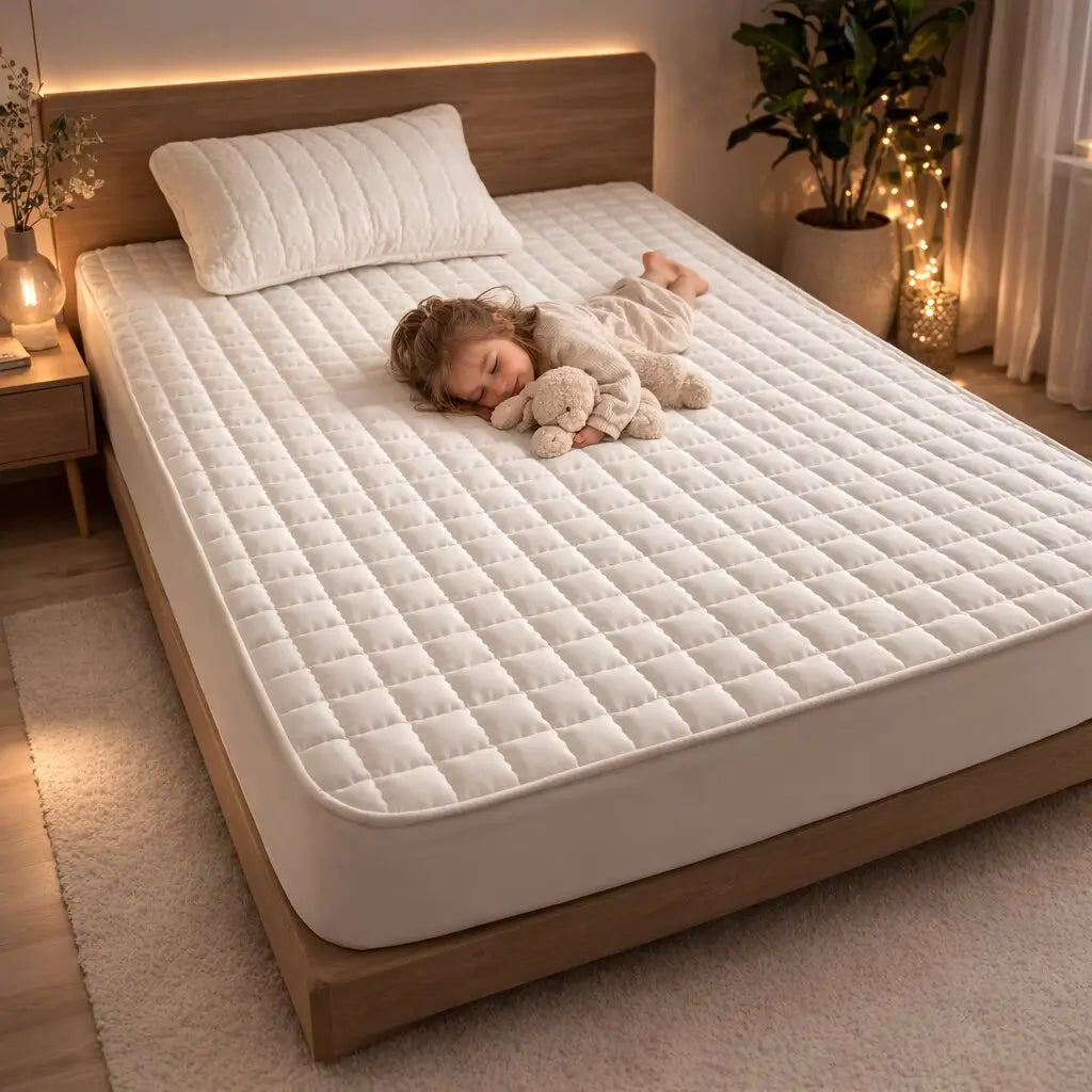 Wasserdichter Matratzenschoner aus Mikrofaser für optimalen Schutz und Hygiene im Bett, ideal für Allergiker.