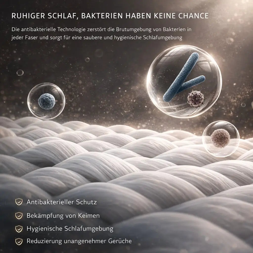 Detailansicht des weichen, wasserdichten Matratzenschoners aus Mikrofaser, für Komfort und Schutz der Bettwäsche.