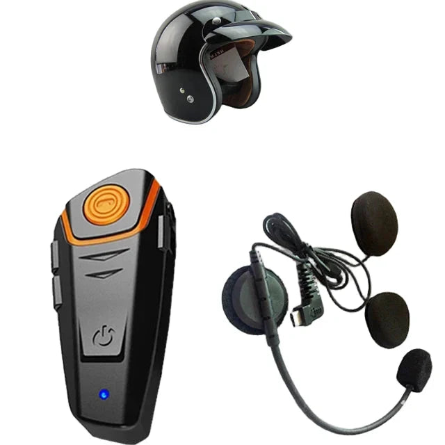 Modernes Bluetooth Motorrad Intercom, wasserdicht, mit FM-Radio und Freisprecheinrichtung für reibungslose Touren.