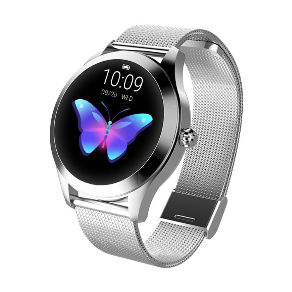 Hochwertige Damen-Smartwatch in Roségold, Eleganz trifft smarte Technologie und Sportfunktionen.