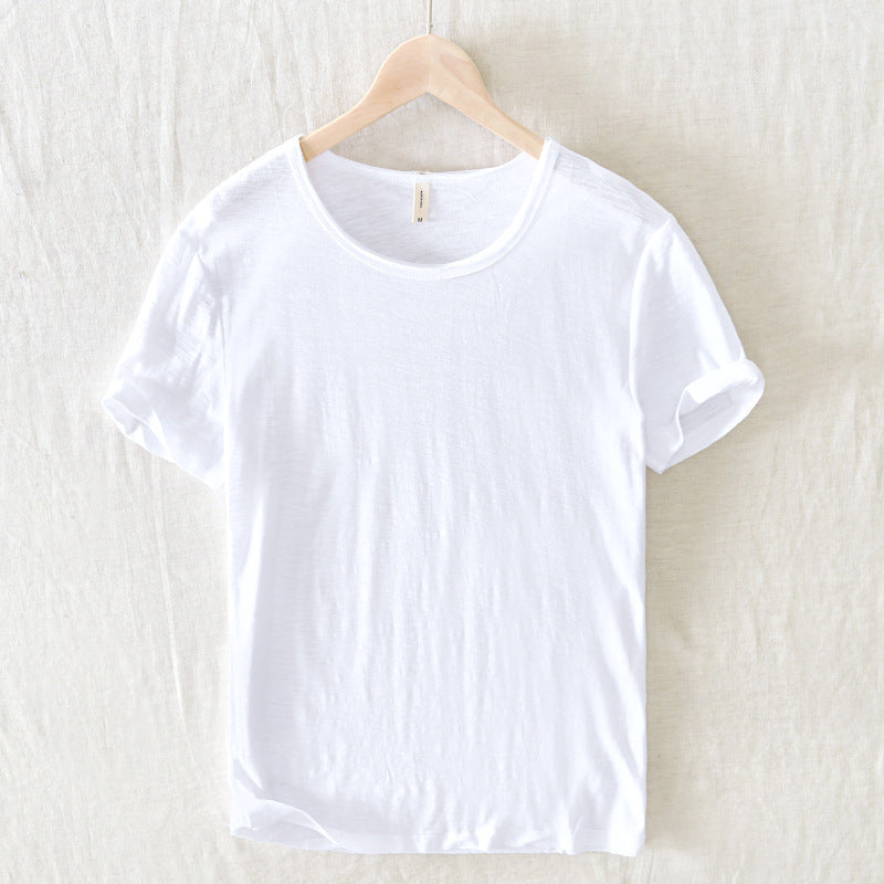 Schwarzes Herren Basic T-Shirt. Komfortables Alltagskleidung Oberteil, perfekt für Männer Mode.