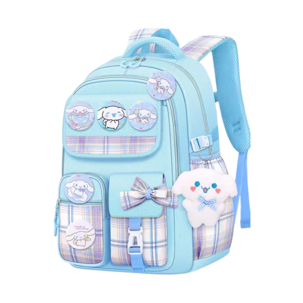 Geräumiger, leichter Mädchen Schulrucksack in Schwarz-Blau, ideal für alle Schulmaterialien.