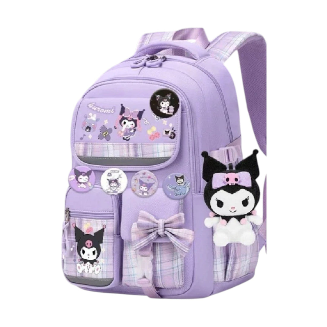 Ergonomischer Mädchen Schulrucksack in Violett-Rosa, leicht und rückenschonend für die Schule.
