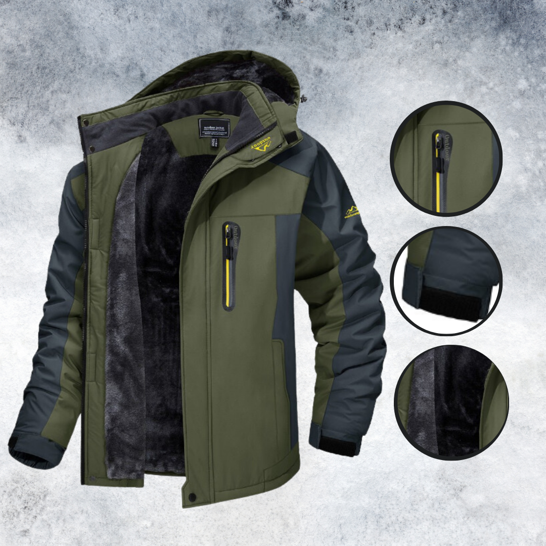 Funktionale, wasserdichte Herren Übergangsjacke mit Kapuze. Perfekt für Outdoor-Aktivitäten & Freizeit.