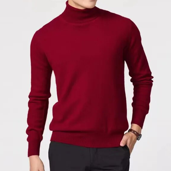 Moderner Herren Rollkragenpullover, gestrickt für Wärme & Stil. Ein klassisches Must-have für Ihre Wintergarderobe.