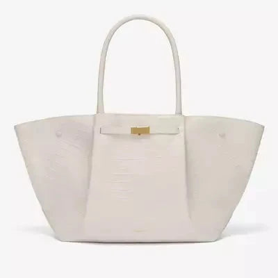 Schwarze Damen Schultertasche, elegant & geräumig. Businessbag mit Goldverschluss für einen stilvollen Auftritt.