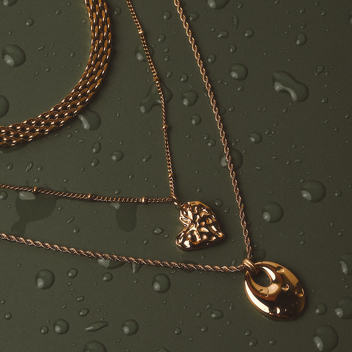 Verstellbare Damen Statement Goldkette aus Edelstahl, wasserfest & hypoallergen, ideal als elegante Alltagskette.
