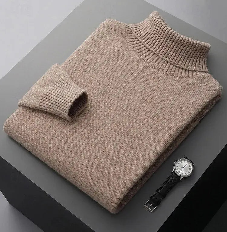 Herbst-Winter Herren Rollkragenpullover, modisch und funktional für kühle Tage. Eleganter Komfort.