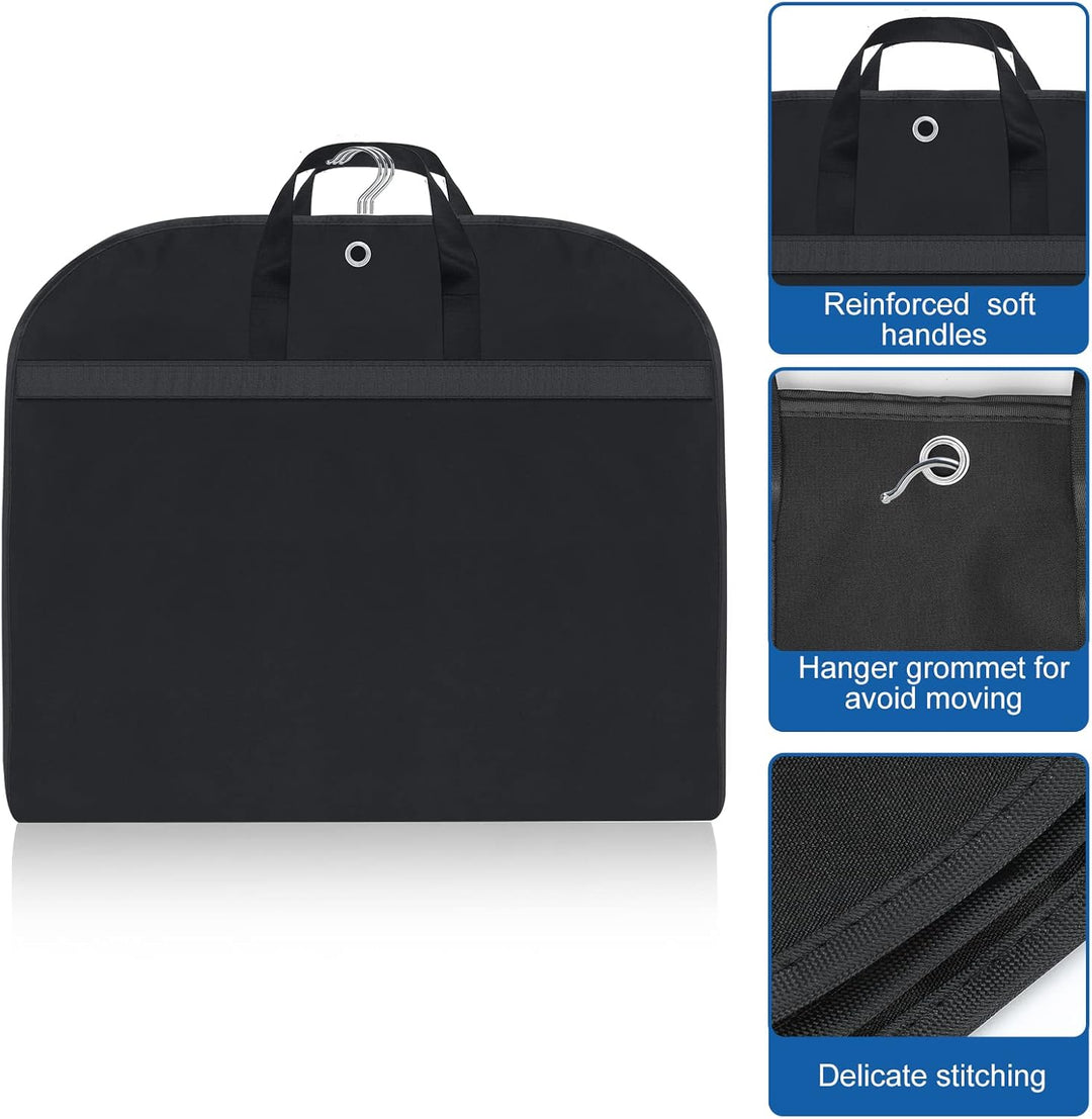 Elegante, schwarze Unisex Reisetasche/Anzughülle. Wasserdichte Schutzhülle für Kleidung auf Reisen & Geschäftsreisen.