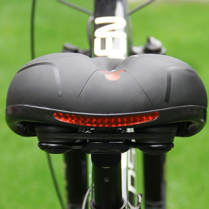 Komfortsattel rot-blau, Gel-gepolstert für Dämpfung. Ideal für Trekking, Citybike & Rennrad-Fahrten.