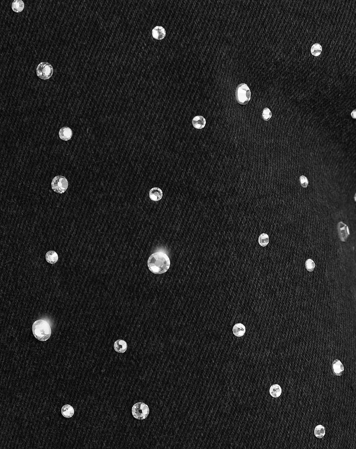 StarStruck Markenlabel auf der glänzenden Damen Jeans, ein Zeichen für Qualität.