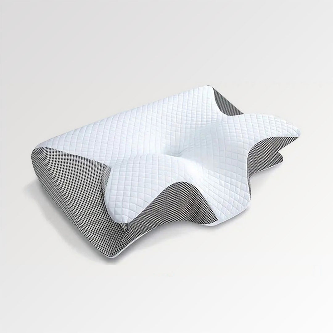 Ergonomisches Nackenkissen für Seitenschläfer, unterstützt die Wirbelsäule perfekt.