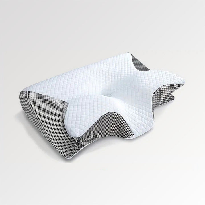 Ergonomisches Nackenkissen für Seitenschläfer, unterstützt die Wirbelsäule perfekt.