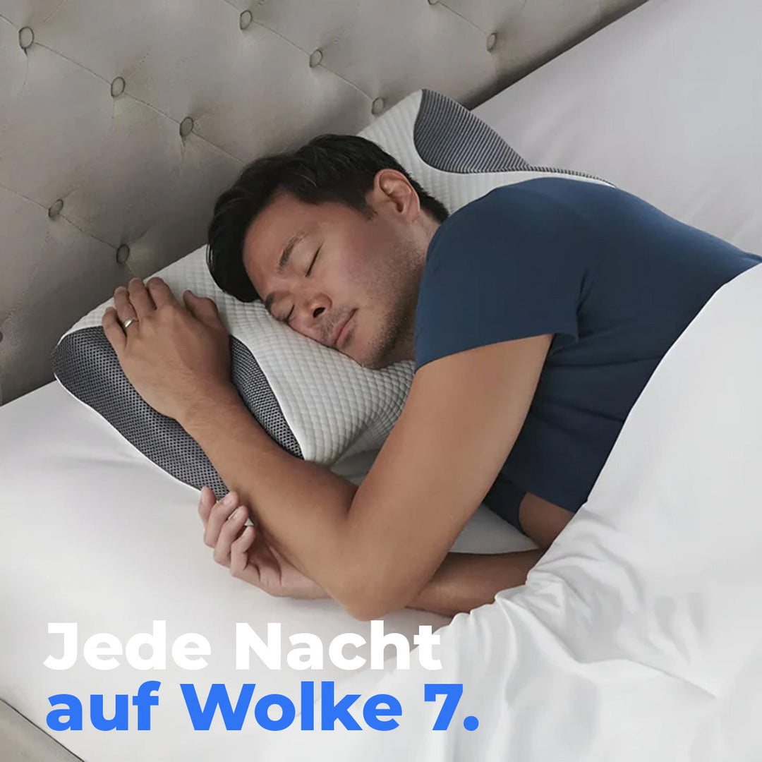 Hochwertiges Lyocell Schlafkissen aus Memoryschaum, bietet optimale Nacken- und Kopfunterstützung.